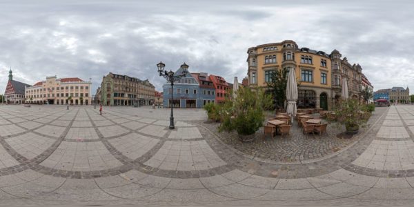 Panorama Stadt Zwickau Blick auf das Rathaus